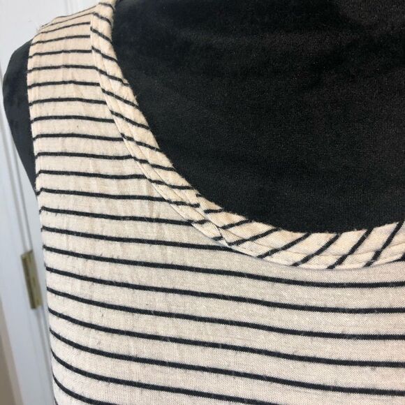 Cream and black striped tank dress size x large - Picture 3 of 8